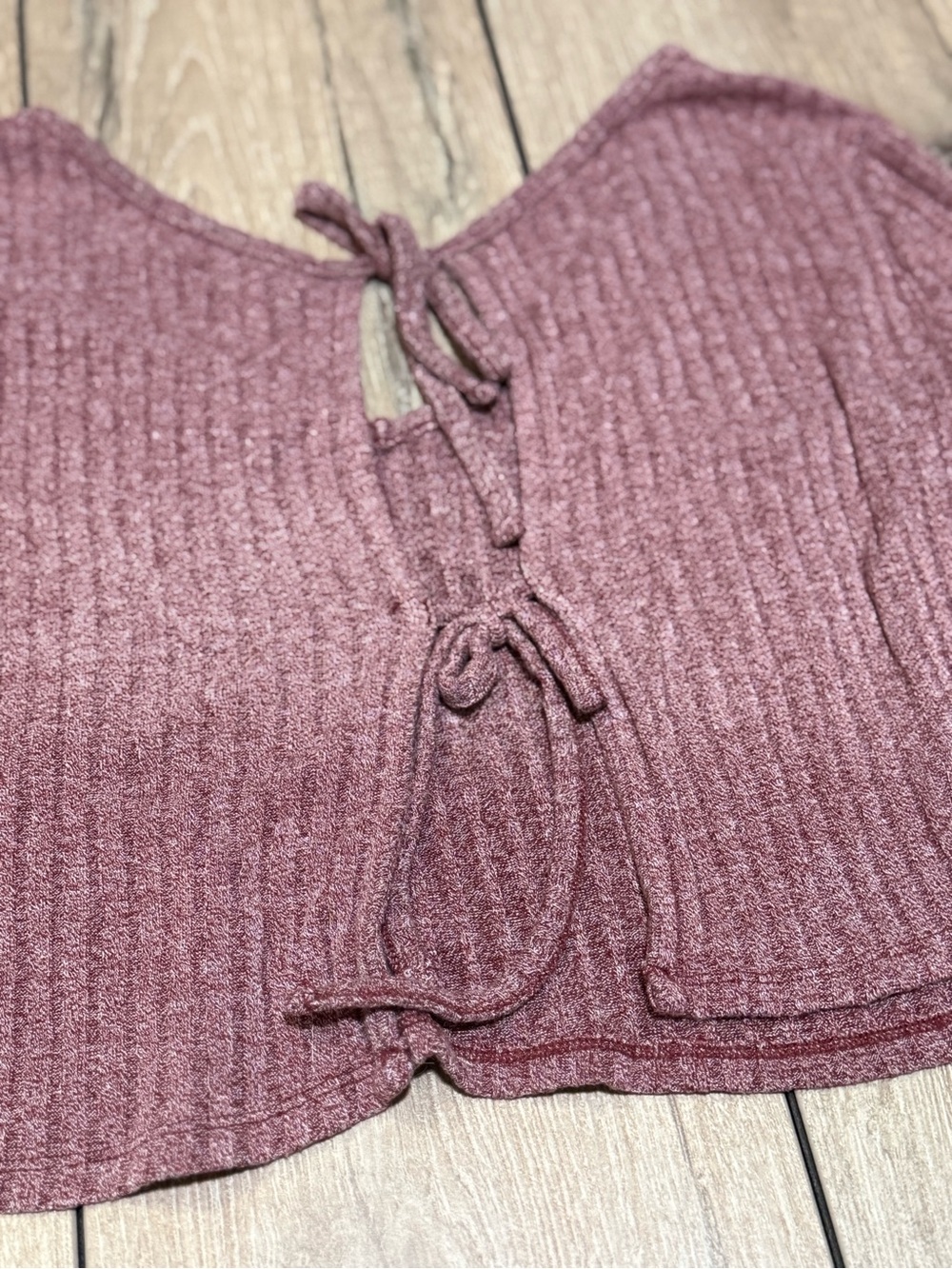 Kimchi Blue Crop Top Ribbed Long Sleeve Open Back Urban Outfitters Small - Picture 10 of 14